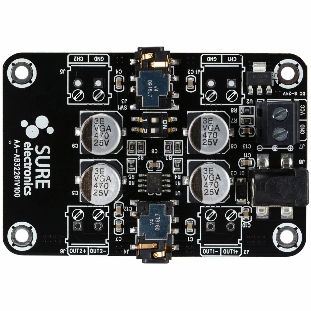 AA-AB32261 Stereo 2 x 150mW Class AB LM4881 Headphone Amplifier Board