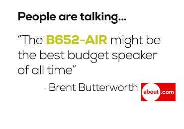 B652-AIR 16.5cm 2-Way Bookshelf Speaker with AMT Tweeter Pair