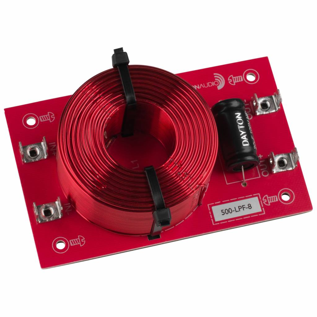 Low Pass Speaker Crossover 12 dB/Octave, 8 Ohm Assembled crossover