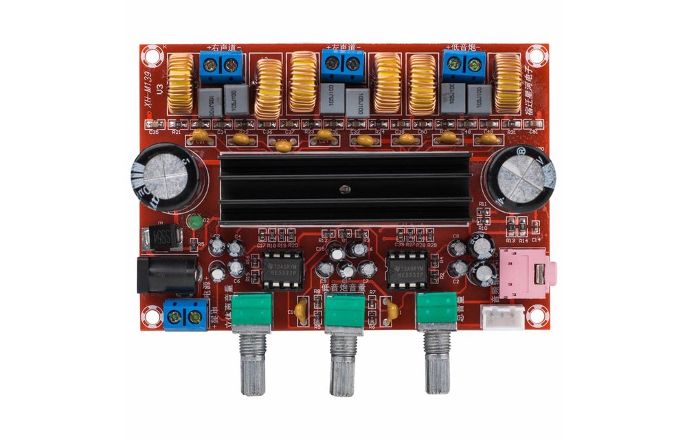 2 x 50W + 100W Class D 2.1 versterkermodule with Volume Controls - TPA3116D2