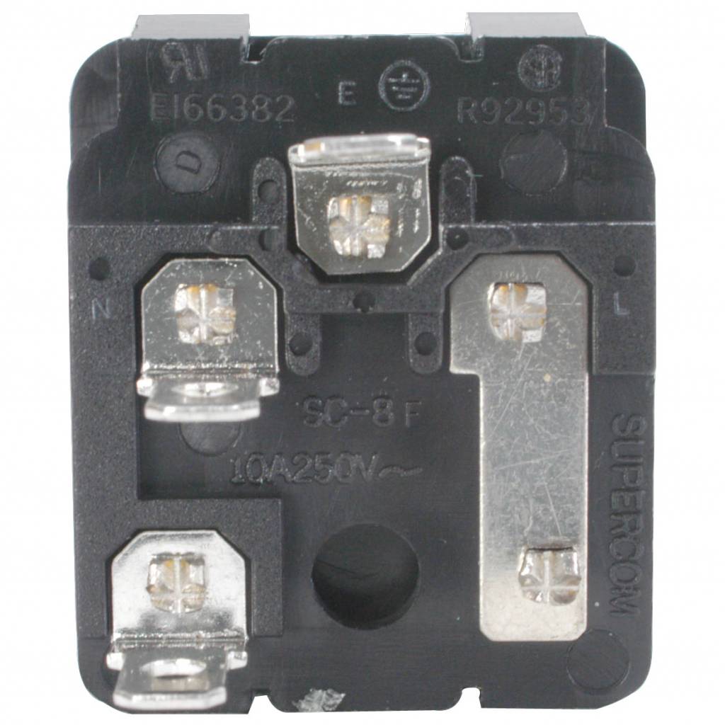 IEC AC Power Jack Chassis Mount with 10A Fuse Holder