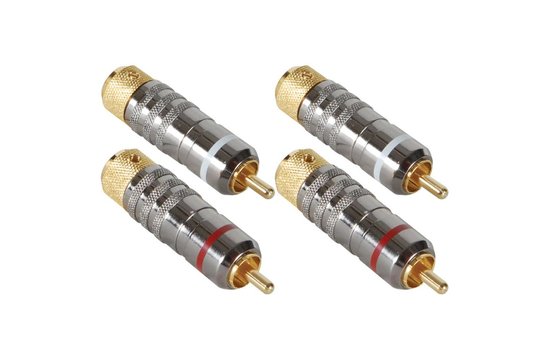 Audiophile vergrendelbaar RCA-koppelstuk 2 paar