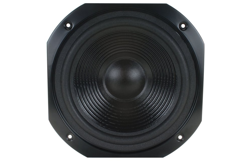 10SFPC-B 10" Papiermembran-Tieftöner mit quadratischem Rahmen Schwarz