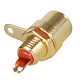 Gold Chassis Mount RCA Jack with Nut Pair