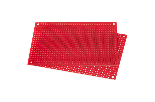 Red Perforated Crossover Board | Pair | 8,89 x 12,70 cm printplaten