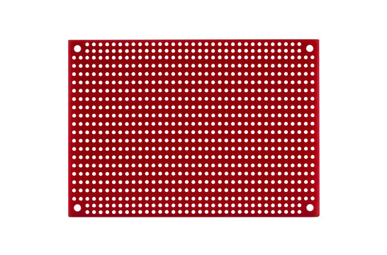 Red Perforated Crossover Board | Pair | 8,89 x 12,70 cm printplaten