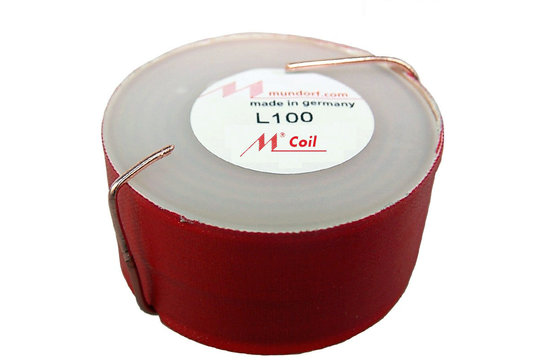 L100-0,68 | 0,68 mH | 0,39 Ω | 2% | 18 AWG | MCoil AirCore crossover coil