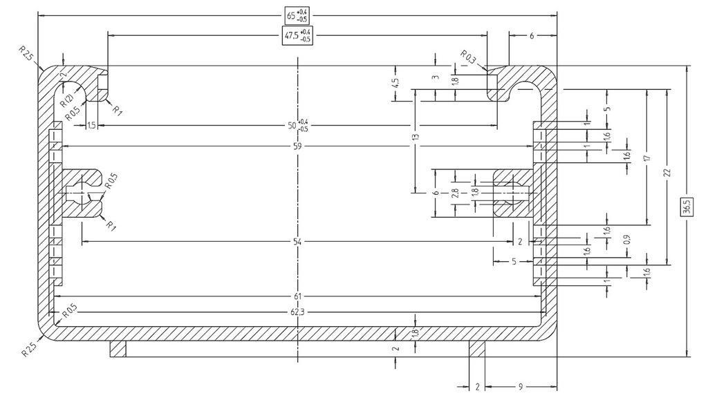 AH-62/SW Utility Case | Black | 65 x 36,5 x 167 mm