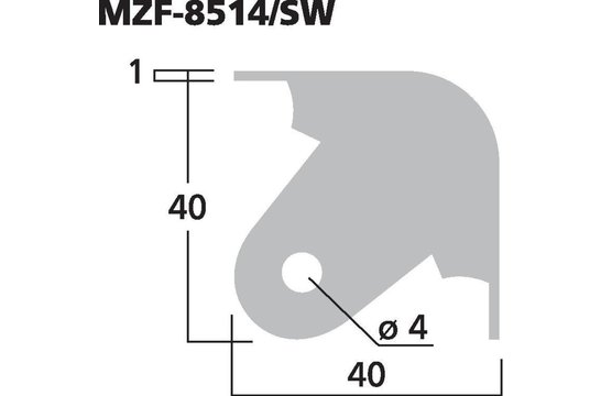 MZF-8514/SW Metal Corner 3 Legs