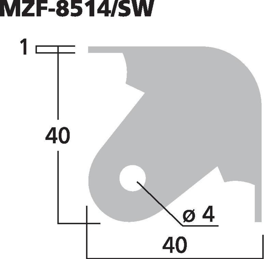 MZF-8514/SW Metal Corner 3 Legs