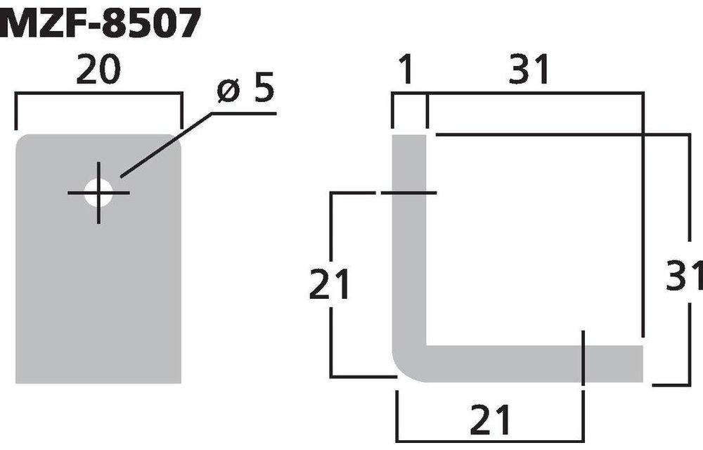 MZF-8507 Metal Corner | Small