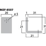 MZF-8507 Metall-Ecke | Klein