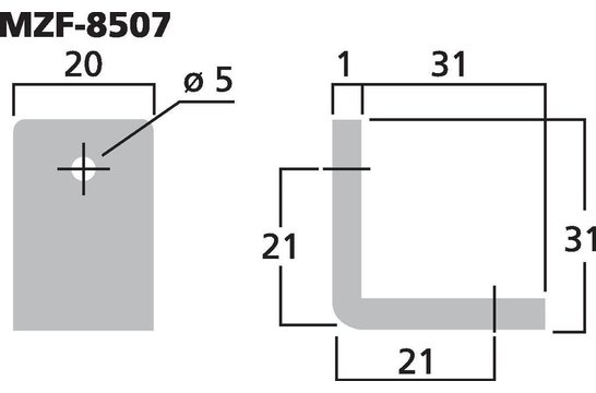 MZF-8507 Metal Corner | Small