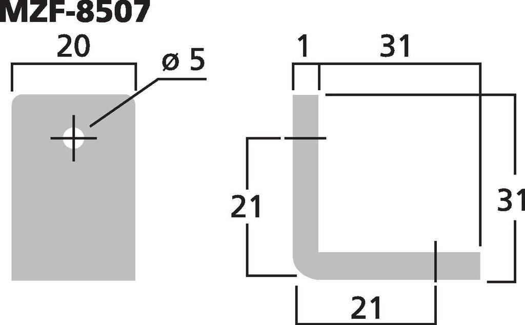 MZF-8507 Metall-Ecke | Klein