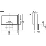 V-22 Panelmeter mit VU-Beschriftung