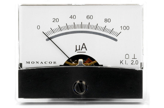 PM-2/100UA Panel Meter With VU Lettering