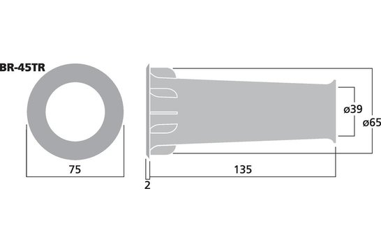 BR-45TR Bassreflex Tube | 39 x 135 mm