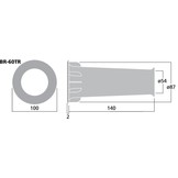 BR-60TR Bassreflexrohr | 54 x 140 mm