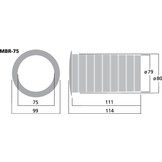 MBR-75 Bassreflex Tube | 75 x 114 mm