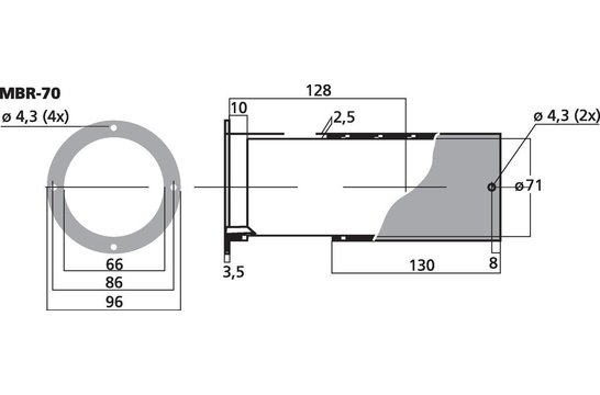 MBR-70 adjustable bassreflex port