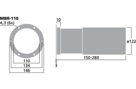 MBR-110 adjustable bassreflex port