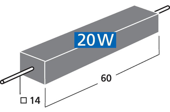 LSR-68/20 | 6,8 Ω | 20 W | 5% | High-Power Cement Resistor