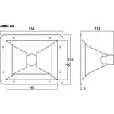 MRH-80 194x155mm Horn mit konstanter Richtwirkung 1-3/8"- 18 TPI