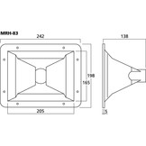 MRH-83 242 x 198mm Horn mit konstanter Richtwirkung 1-3/8"- 18 TPI