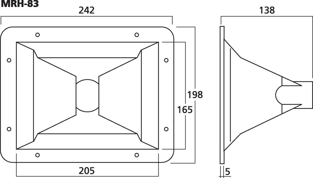 MRH-83 242 x 198mm Horn mit konstanter Richtwirkung 1-3/8"- 18 TPI