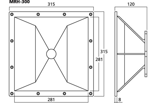 MRH-300 315 x 315mm Constant Directivity Horn