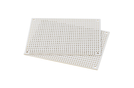 White Perforated Crossover Board | Pair | 8,89 x 12,70 cm Circuit Boards