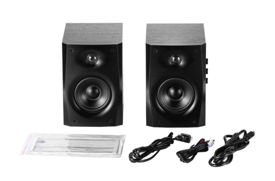 Swans D1010-IVB Powered 2.0 Bluetooth Regallautsprecher