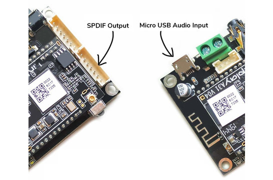 Up2Stream Mini Wi-Fi &  Bluetooth Audio Receiver Module with I2S