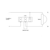 L-Pad Attenuator 1" Shaft 8 Ohm