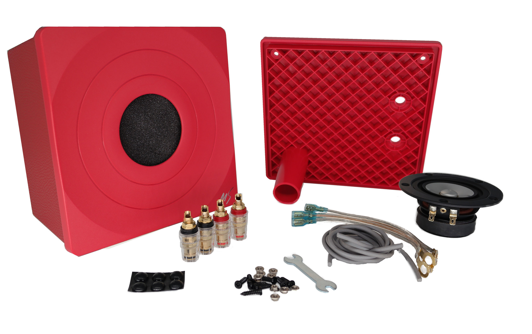 Tozzi One Kit Red  DIY Kit Components and Cabinet