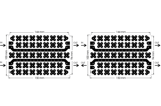 PCB-S01 Cloverleaf Pitches Crossover Board | 10 x 15 cm Leiterplatten