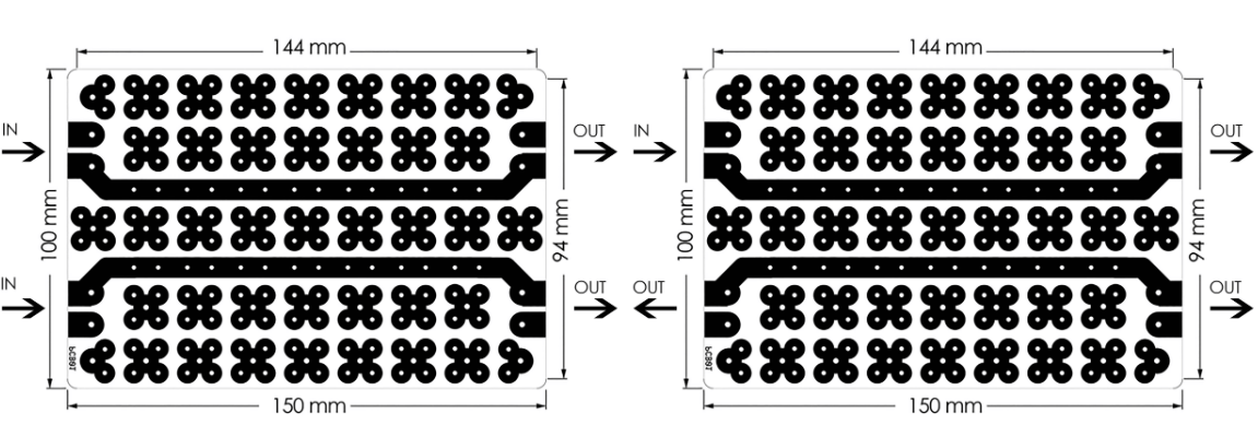 PCB-S01 Cloverleaf Pitches Crossover Board | 10 x 15 cm Circuit Boards