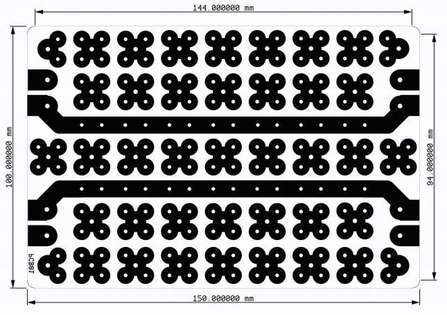 PCB-S01 Cloverleaf Pitches Crossover Board | 10 x 15 cm Circuit Boards