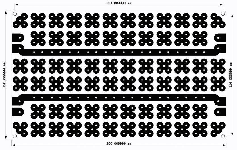 PCB-S02 Cloverleaf Pitches Crossover Board | 12 x 20 cm Circuit Boards