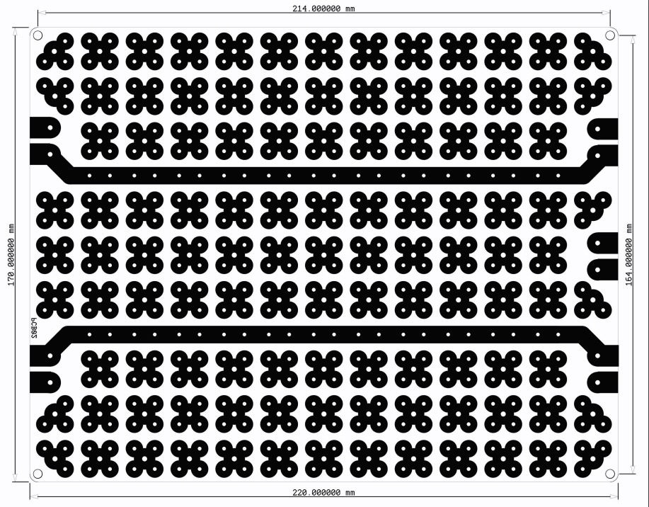 PCB-S03 Cloverleaf Pitches Crossover Board | 17 x 22 cm Circuit Boards
