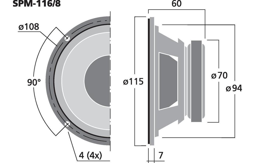 SPM-116/8 Bass Midwoofer
