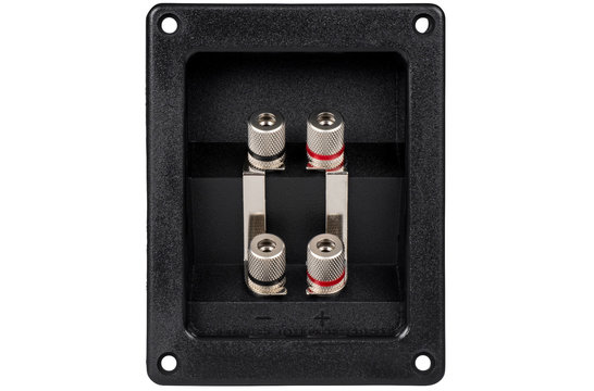 Bi-Amp Speaker Terminal Cup Satin Nickel Binding Post Banana Jack