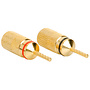 Gold 12 AWG Speaker Pin Compression Connector Pair