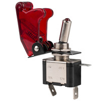 SPST Toggle Switch with Red LED and Cover