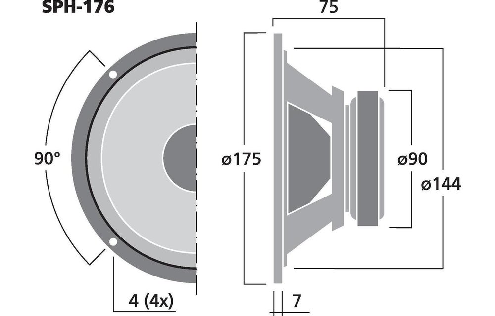 SPH-176 Hochwertiger HiFi-Tiefmitteltöner 6,75"