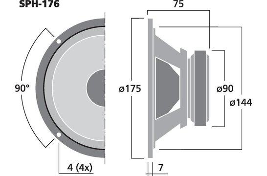 SPH-176 Bass-midwoofer