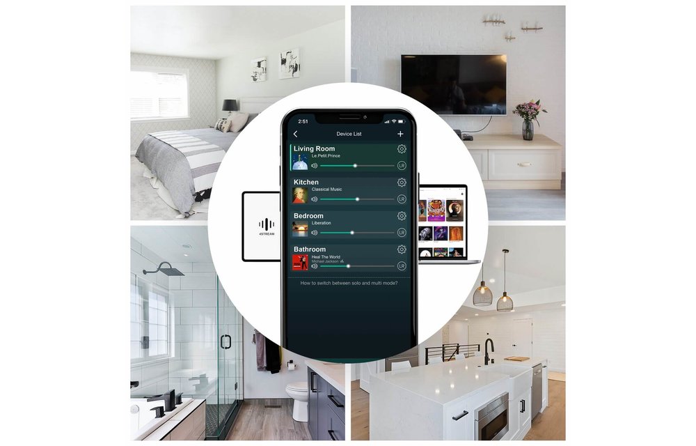 Up2Stream Mono-Verstärkermodul WiFi Bluetooth 5.0