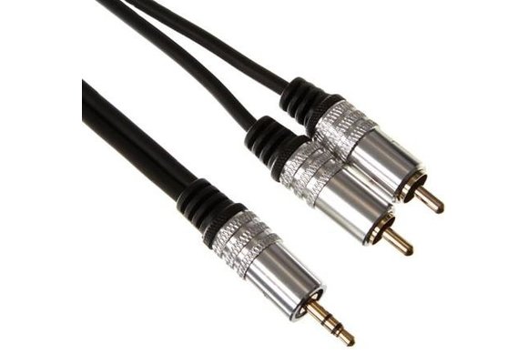 Jack-RCA dubbel afgeschermde kabel