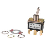 DPDT On/On Toggle Switch 6 Spade 15A 250VAC 2 Position
