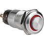 SPST Stainless Steel Raised Push Button Switch